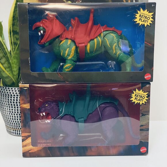 MOTU Masters of the Universe Origins Creatures Battle Cat and Panthor Beasts Set - Picture 5 of 7